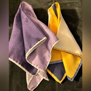 Men’s 100% Italian Silk Pocket Square Set